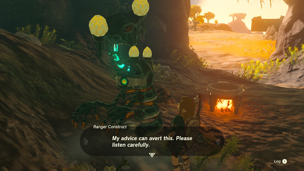 Ranger Construct tells Link that its advice can avert this, so he should listen carefully.